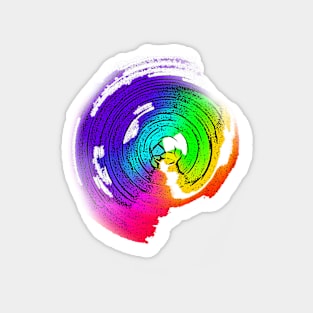 whirl rainbow Sticker